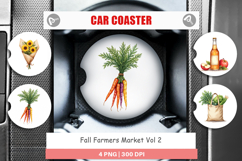 Car Coaster Cozy Fall Farmers Market Product Image 1