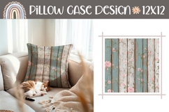 Rustic Pillow Template, Floral Pillow Case Design Product Image 1