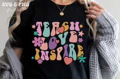 Teach Love Inspire SVG, Teacher SVG Files for Cricut Product Image 1