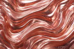 Shiny, wavy, rose-gold surface with a metallic sheen Product Image 1