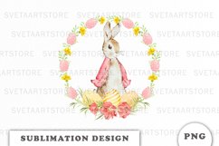 Easter Peter Rabbit sublimation PNG Product Image 1