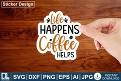 Coffee sticker design, Coffee design Product Image 1