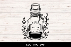 Hand Drawn Potion Jar SVG - Halloween SVG Product Image 1