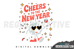 Cheers to the New Year Sublimation PNG Product Image 1