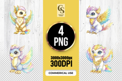 Cute Baby Griffin Fantasy Clipart Sublimation PNG Product Image 1