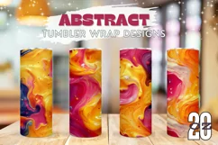 Art Paint Tumbler Sublimation Designs, Neon Pink Tumbler PNG Product Image 1