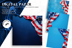 4th of July Patriotic USA American Flag Background Wallpaper Product Image 1