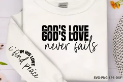 God's love never fails Sleeve SVG PNG Product Image 1