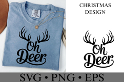 Oh Deer Svg | Christmas svg | Shirt Svg Product Image 3