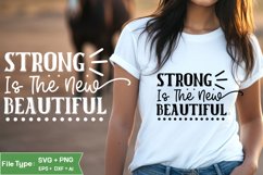 Strong Is The New Beautiful SVG Design | Inspirational Quote Product Image 1