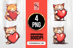 Cute Cat Heart Bookmark Sublimation Product Image 1