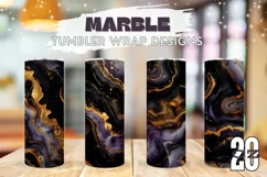 Black Marble Tumbler Sublimation, Glitter Tumbler Designs Product Image 1
