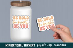 Inspirational Quotes Sticker, Be bold be bright be you Stick Product Image 1