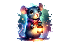 Cute Rat Clipart - PNG File Product Image 2