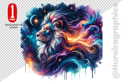 Cute Lion Clipart - PNG File Product Image 1