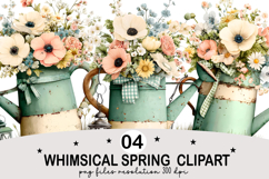 Whimsical Spring Clipart png Whimsical Spring Watercolor png Product Image 1
