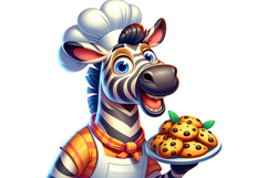 Cute Zebra Clipart - PNG File Product Image 2