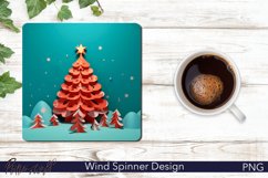Christmas Tree Square Coaster | Festive Coaster Design Product Image 1