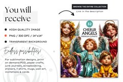 Cute Angel clipart PNG, Cherub clipart, Little angel PNG Product Image 3