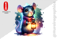 Cute Rat Clipart - PNG File Product Image 1