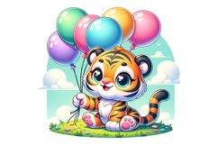 Cute Tiger Clipart - PNG File Product Image 2