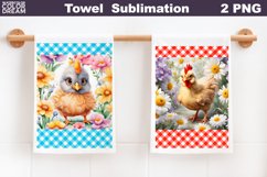 Farm Kitchen Waffle Towel | Chicken Towel Sublimation Product Image 1