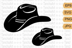 Cowboy hat SVG, PNG cricut, Western hat silhouette clipart Product Image 1