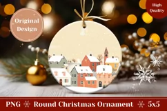 Christmas Village Ornament Design, Winter Village Ornament Product Image 1