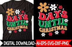 Days Until Christmas Retro Design Product Image 1
