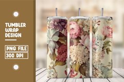 Flower Pattern Tumbler Warp Design Product Image 1