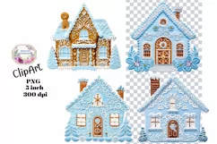 Christmas, GingerBread, Ephemera, PNG, watercolor, Clipart Product Image 1