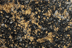 A gold specks scattered on a dark rocky surface Product Image 1
