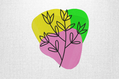 Modern Abstract Leaf Embroidery Design File Product Image 1