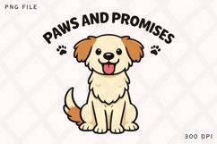 Paws and Promises Cute Dog Lover Shirt Design Product Image 1