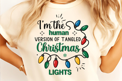 Christmas tangled lights PNG, Funny Christmas PNG, Santa PNG Product Image 2