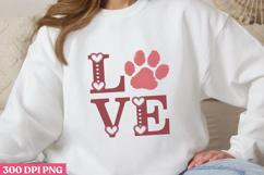 Love PNG, Valentine Dog Sublimation PNG Product Image 1