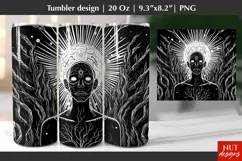 Halloween zombie tumbler 20oz Black tumbler sublimation PNG Product Image 1
