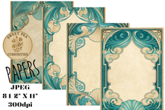 Art Nouveau, Papers, Junk Journal Product Image 1
