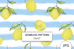 Lemons Seamless Pattern, Digital Paper Product Image 1