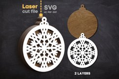 Christmas Ornament SVG laser cut file for Glowforge Product Image 2