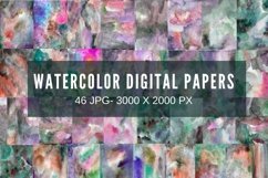 Watercolor digital papers bundle|Watercolor textures bundle Product Image 2