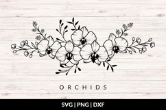 Orchid Flower Arrangement SVG Product Image 1