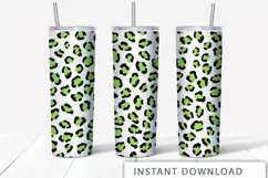 St Patrick's Day Leopard 20 Oz Skinny Tumbler Product Image 1