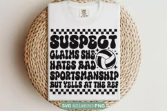 Funny Volleyball Mom SVG | Volleyball Suspect SVG PNG Product Image 1