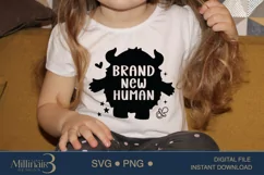 Brand New Human,New Born Svg,Baby Quotes, Cute Baby Saying S Product Image 1