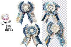 Bows, Ribbon, Lace , Clipart, Ephemera, PNG, Junk Journal Product Image 1