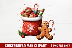 Gingerbread Man Clipart P5 Bundle PNG Product Image 2