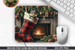 Chipmunk Mouse Pad Sublimation, Christmas Mouse Pad PNG Product Image 1