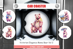Victorian Mama Bear Car Coaster Product Image 1