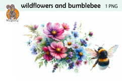wildflowers, bumblebee Product Image 1